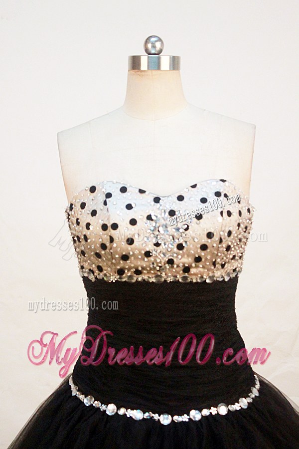 Beading Decorate Sweetheart and Waist Dresses 15 in Black